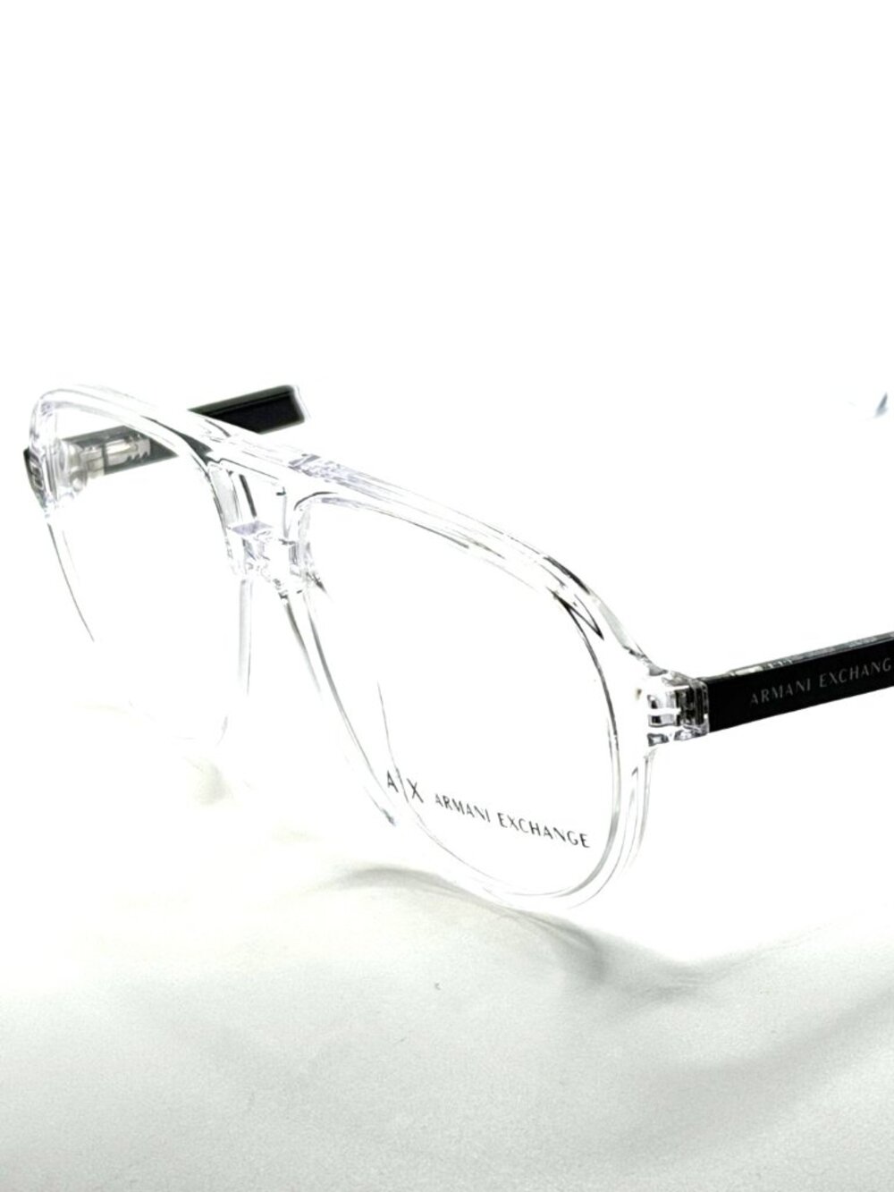 NEW ARMANI EXCHANGE AX 3090 8235 TRANSPARENT MEN EYEGLASSES 55MM 15 145